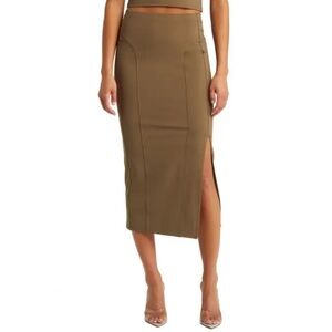 Open Edit High Waist Midi Skirt